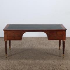 Good French crotch mahogany late 19th Century leather top desk  - 3594883