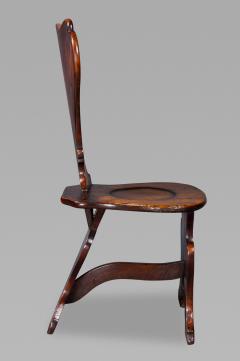 Good Pair of George III Elm Hall Chairs - 979805