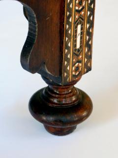 Good Pair of Moroccan Carved and Inlaid Square Upholstered Stools - 1647129