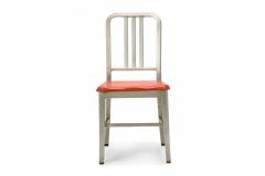 GoodForm Pair of GoodForm American Mid Century Aluminum and Red Vinyl Side Chairs - 4665421