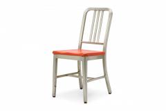GoodForm Pair of GoodForm American Mid Century Aluminum and Red Vinyl Side Chairs - 4665422