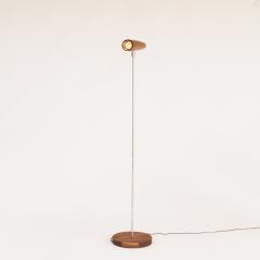 Gordon Auchincloss Wallace Metal Standing Floor Lamp With Walnut Wood Shade - 2241310