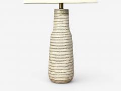 Gordon Jane Martz Gordon Jane Martz Large Table Lamp Light Grey Ceramic USA 1960s - 4590546