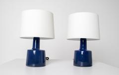 Gordon Jane Martz Gordon Jane Martz Pair of Cobalt Blue Glazed Ceramic Table Lamps - 4596846