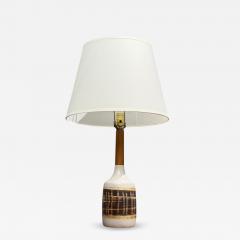 Gordon Jane Martz Gordon Jane Martz Table Lamp Walnut Beige Ceramic USA 1960s - 4638921