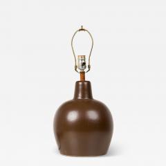 Gordon Jane Martz Jane Gordon Martz for Marshall Studios Ceramic Dark Brown Glazed Table Lamp - 4167801