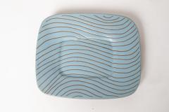 Gordon Jane Martz Jane and Gordon Martz Ceramic Catch All Dish 1960s Blue Glaze - 4390444