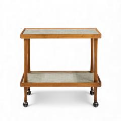 Gordon Jane Martz Jane and Gordon Martz for Marshall Studios Mid Century Walnut and Tile Bar Cart - 4395368