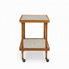 Gordon Jane Martz Jane and Gordon Martz for Marshall Studios Mid Century Walnut and Tile Bar Cart - 4395370