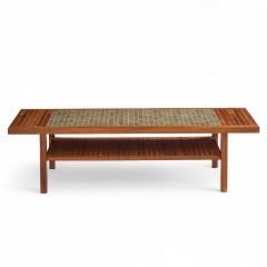 Gordon Jane Martz Jane and Gordon Martz for Marshall Studios Walnut and Tile Coffee Table - 4392809
