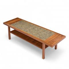 Gordon Jane Martz Jane and Gordon Martz for Marshall Studios Walnut and Tile Coffee Table - 4392812