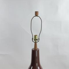 Gordon Jane Martz Large Burgundy Ceramic Lamp by Jane and Gordon Martz for Marshall Studios - 4646260