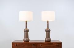 Gordon Jane Martz Large Mid Century Modern Glazed Ceramic Lamps by Jane Gordon Martz - 3289611