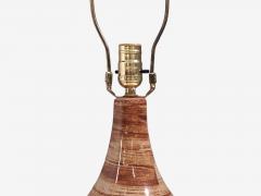 Gordon Jane Martz Large Table Lamp Brown Glazed Ceramic USA 1960s - 4803064