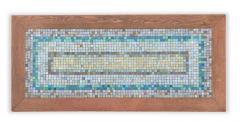Gordon Jane Martz Style of Gordon Jane Martz Solid Oak Inlaid Smalti Glass Tiles Mosaic 1970s - 3009885