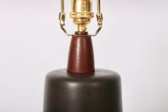 Gordon Jane Martz Tall Jane Gordon Martz Hand Textured Two Tone Glazed Stoneware Table Lamp - 1603533