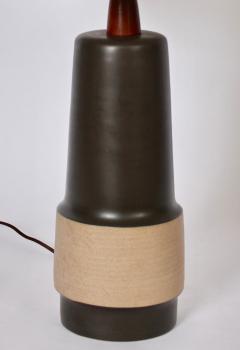 Gordon Jane Martz Tall Jane Gordon Martz Hand Textured Two Tone Glazed Stoneware Table Lamp - 1603540
