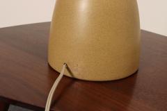 Gordon Jane Martz Vintage Gordon and Jane Martz Ochre Stoneware and Walnut Table Lamp with Finial - 4794755