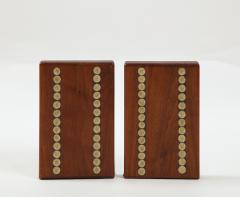 Gordon Martz Gordon Martz Walnut Ceramic Bookends - 2024369