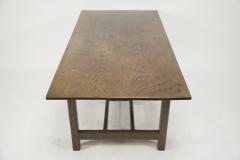 Gordon Russell Gordon Russell Arts Crafts Cotswold School Oak Double Stretcher Dining Table  - 4183185