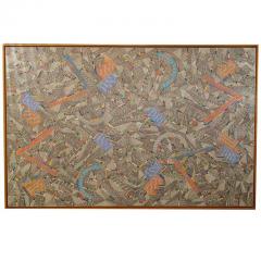 Gordon Thorpe Jericho 1979 Graphite 69 Framed Abstract Painting on Canvas by Gordon Thorpe - 769234