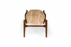 Gordons of Tennessee Mid Century Walnut and Travertine Cocktail Coffee Table - 2792929