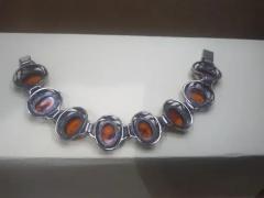 Gorgeous Amber and 925 Sterling Silver Bracelet - 3760980