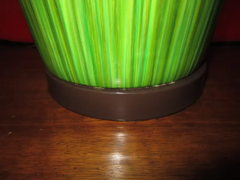 Gorgeous Extra Tall Green Drip Glazed Lamp Mid century Danish - 3068935