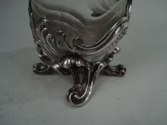Gorgeous French Belle Epoque Rococo Silver Crystal Decanter - 3762174