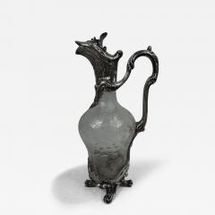 Gorgeous French Belle Epoque Rococo Silver Crystal Decanter - 3763733