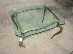 Gorgeous Italian Modern Cabriole Leg Solid Brass Side Table Regency - 3080221