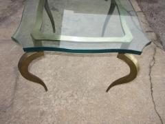 Gorgeous Italian Modern Cabriole Leg Solid Brass Side Table Regency - 3080222
