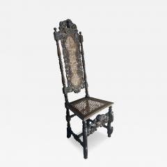 Gorgeous Jacobean Revival Caned Victorian Carved Oak Dining Desk Chair - 4640390