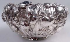 Gorgeous Japanese Meiji Art Nouveau Silver Iris Centerpiece Bowl - 4338849