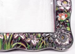 Gorgeous Japanese Meiji Silver Enamel Picture Frame - 4013472