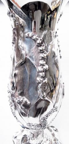 Gorgeous Monumental American Art Nouveau Lily of the Valley Floor Vase - 3986430