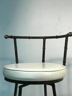 Gorgeous Pair of Giacometti Style Faux Bamboo Bar Stools - 447302