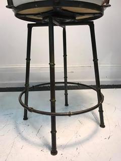 Gorgeous Pair of Giacometti Style Faux Bamboo Bar Stools - 447303