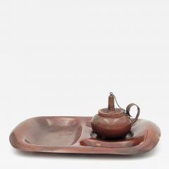 Gorham Copper Cigar Lighter and Tray U S A circa 1880 - 3671755