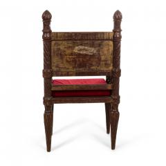 Gothic Revival Burgundy Arm Chair - 1404250