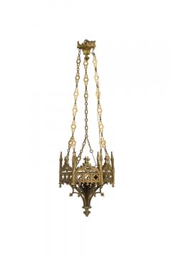Gothic Revival Gilt Bronze Sanctuary Chandlier - 4658125
