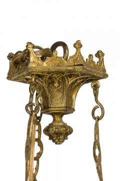 Gothic Revival Gilt Bronze Sanctuary Chandlier - 4658128