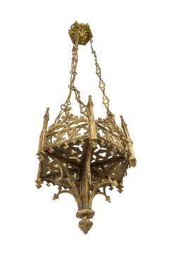 Gothic Revival Gilt Bronze Sanctuary Chandlier - 4658131