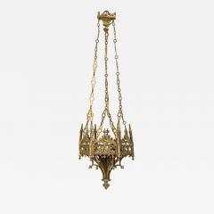 Gothic Revival Gilt Bronze Sanctuary Chandlier - 4708921