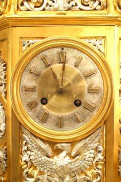 Gothic Revival Gilt Mantel Clock - 4634448