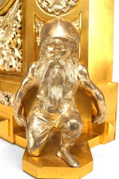 Gothic Revival Gilt Mantel Clock - 4634453