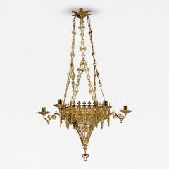 Gothic Revival Hexagonal Six Light Chandelier - 69448