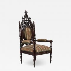 Gothic Revival Mahogany Arm Chair - 1407921