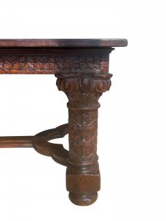 Gothic Revival Oak Draw Leaf Dining Table - 4330245