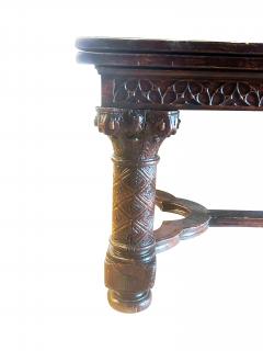 Gothic Revival Oak Draw Leaf Dining Table - 4330253